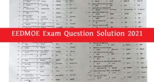 EEDMOE Question Solution